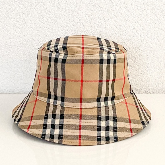Burberry Vintage Check Technical Cotton Bucket Hat - Picture 2 of 5